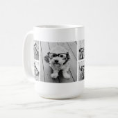 8フォトコラージュカスタムベリーモノグラム コーヒーマグカップ (正面左)