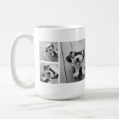 8フォトコラージュカスタムベリーモノグラム コーヒーマグカップ (左)