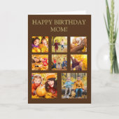 8フォトコラージュハッピーバースデーママ カード (正面)