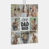 8フォトコラージュハッピーファーザー最高のズ・デイパパ ガラスオーナメント (正面右)