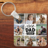 8フォトコラージュハッピーファーザー最高のズ・デイパパ キーホルダー (正面)
