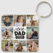8フォトコラージュハッピーファーザー最高のズ・デイパパ キーホルダー (裏面)