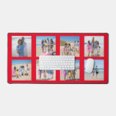 8フォトコラージュパーソナライズされた デスクマット (キーボード&マウス)