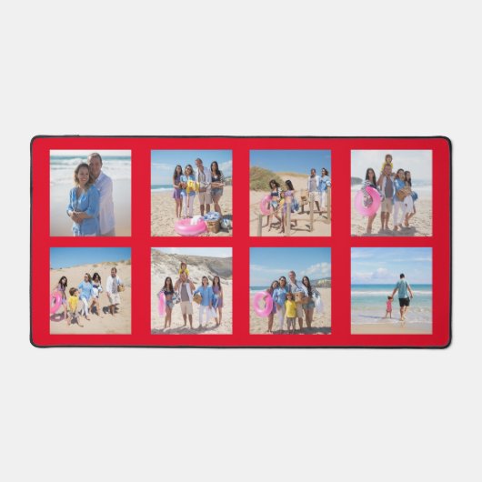 8フォトコラージュパーソナライズされた デスクマット (正面)