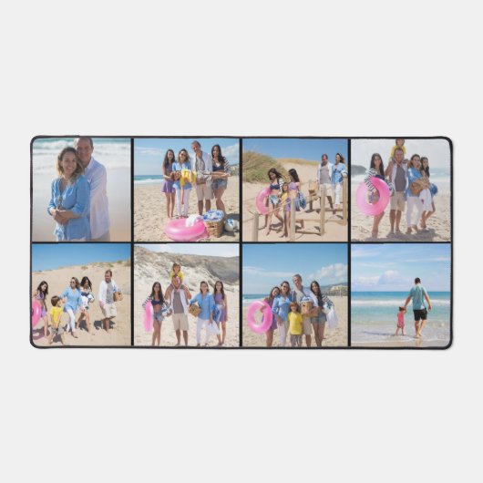8フォトコラージュパーソナライズされた デスクマット (正面)