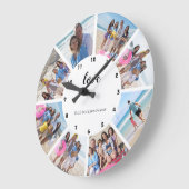8フォトコラージュパーソナライズされた ラージ壁時計 (傾斜)