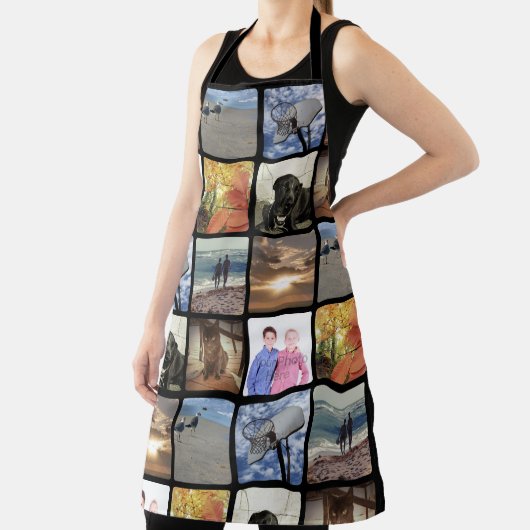 8フォトコラージュフルカラーキープサービスBBQ エプロン (インサイチュ)