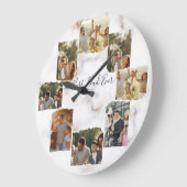 8フォトコラージュモダンのエレガント壁時計 ラージ壁時計 (傾斜)