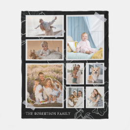 8フォトコラージュモダンファミリーフリースブランケット フリースブランケット