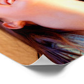 8フォトコラージュモダン「世界一のパパ」赤 ポスター (角)