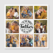 8フォトコラージュ世界の父最高の磁気カード (正面)