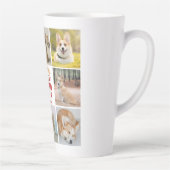 8フォトコラージュ信じIインSanta Paw Name & Date カフェラテマグ (右)
