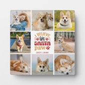 8フォトコラージュ信じIインSanta Paw Name & Date フォトプラーク (正面)