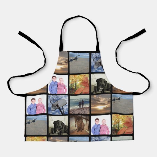 8フォトコラージュ全色記念ギフトキッズ エプロン (正面)