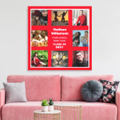 8フォトコラージュ卒業名区分 キャンバスプリント (インサイチュ (リビング))