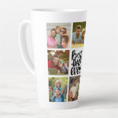 8フォトコラージュ最高のパパEver カフェラテマグ (左アングル)