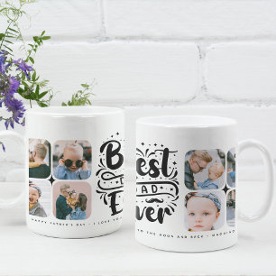 8フォトコラージュ最高のパパEver コーヒーマグカップ