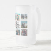 8フォトコラージュ最高のパパEver フロストグラスビールジョッキ (正面右)