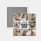 8フォトコラージュ父の日の最高のパパ マグネット (正面/裏面)