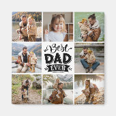 8フォトコラージュ父の日の最高のパパ マグネット (正面)
