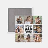 8フォトコラージュ父の日の最高のパパ マグネット (正面/裏面)