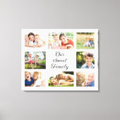 8フォトコラージュ私たちの甘い家族 キャンバスプリント (正面)