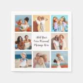 8フォトコラージュ自分の挨拶を追加 スタンダードカクテルナプキン (正面)