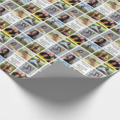 8フォトコラージュ自分の挨拶を追加 ラッピングペーパー (角)
