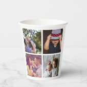 8フォトコラージュDIYおもしろいパーソナライズされたコーヒー 紙コップ (正面)