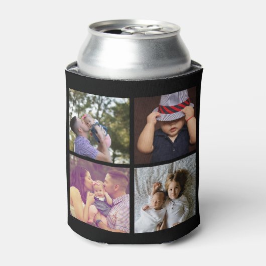 8フォトコラージュDIYおもしろい パーソナライズされた 缶クーラー (缶正面)