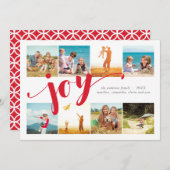 8フォトジョイコラージホリデーフォトカード シーズンカード (正面/裏面)