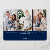 8フォトスパークルメリークリスマス金ゴールド 箔シーズンカード (裏面)