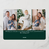 8フォトスパークルメリークリスマス金ゴールド 箔シーズンカード (裏面)