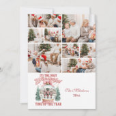 8フォトピンクのナツクラッカークリスマスワンダーランドグローブ シーズンカード (正面)