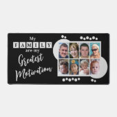 8フォトファミリーのモチベーション灰色の黒 デスクマット (正面)