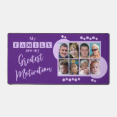 8フォトファミリーのモチベーション（紫） デスクマット (正面)