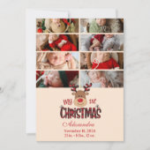 8フォトプレイドトインデナーベビー初めてのクリスマス シーズンカード (正面)