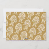 8フォトメリークリスマススクリプト金ゴールドダマスク シーズンカード (裏面)