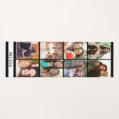 8フォトモダンコラージュテンプレート名前をカスタムする ヨガマット (正面(横))