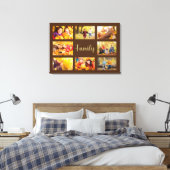 8フォト秋秋茶金ゴールドファミリー キャンバスプリント (インサイチュ (寝室))