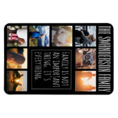 8フレームパーソナライズされたコラージュ黒 マグネット (横)