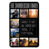 8フレームパーソナライズされたコラージュ黒 マグネット (縦)