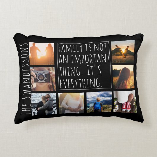 8フレームパーソナライズされた引用文 アクセントクッション (正面)