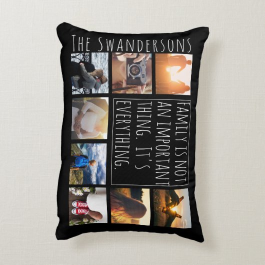 8フレームパーソナライズされた引用文 アクセントクッション (裏面(縦))