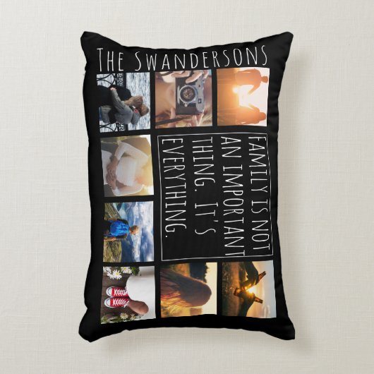 8フレームパーソナライズされた引用文 アクセントクッション (正面(垂直))