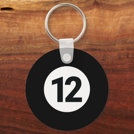 8プールボール12ビリヤード衣装ハロウィングループM キーホルダー (正面)