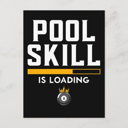 8ボおもしろいール引用文スポーツビリヤードプール ポストカード (正面)