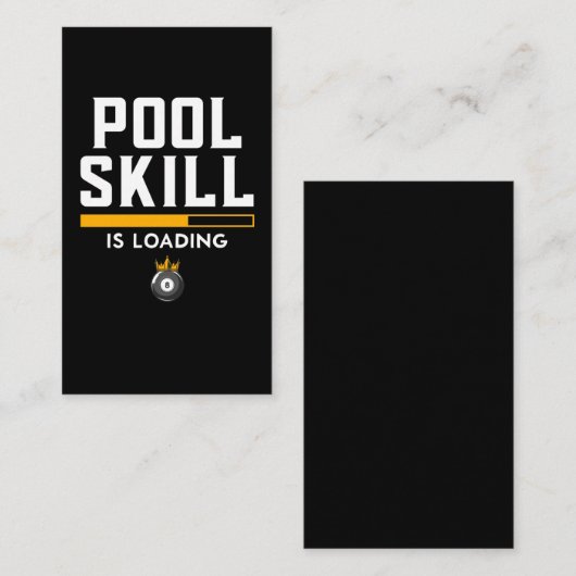 8ボおもしろいール引用文スポーツビリヤードプール 名刺 (正面/裏面)