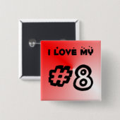 #8ボタンの正方形 缶バッジ (正面&裏面)