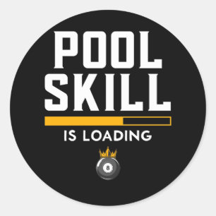 8ボールおもしろい引用文スポーツビリヤード ラウンドシール